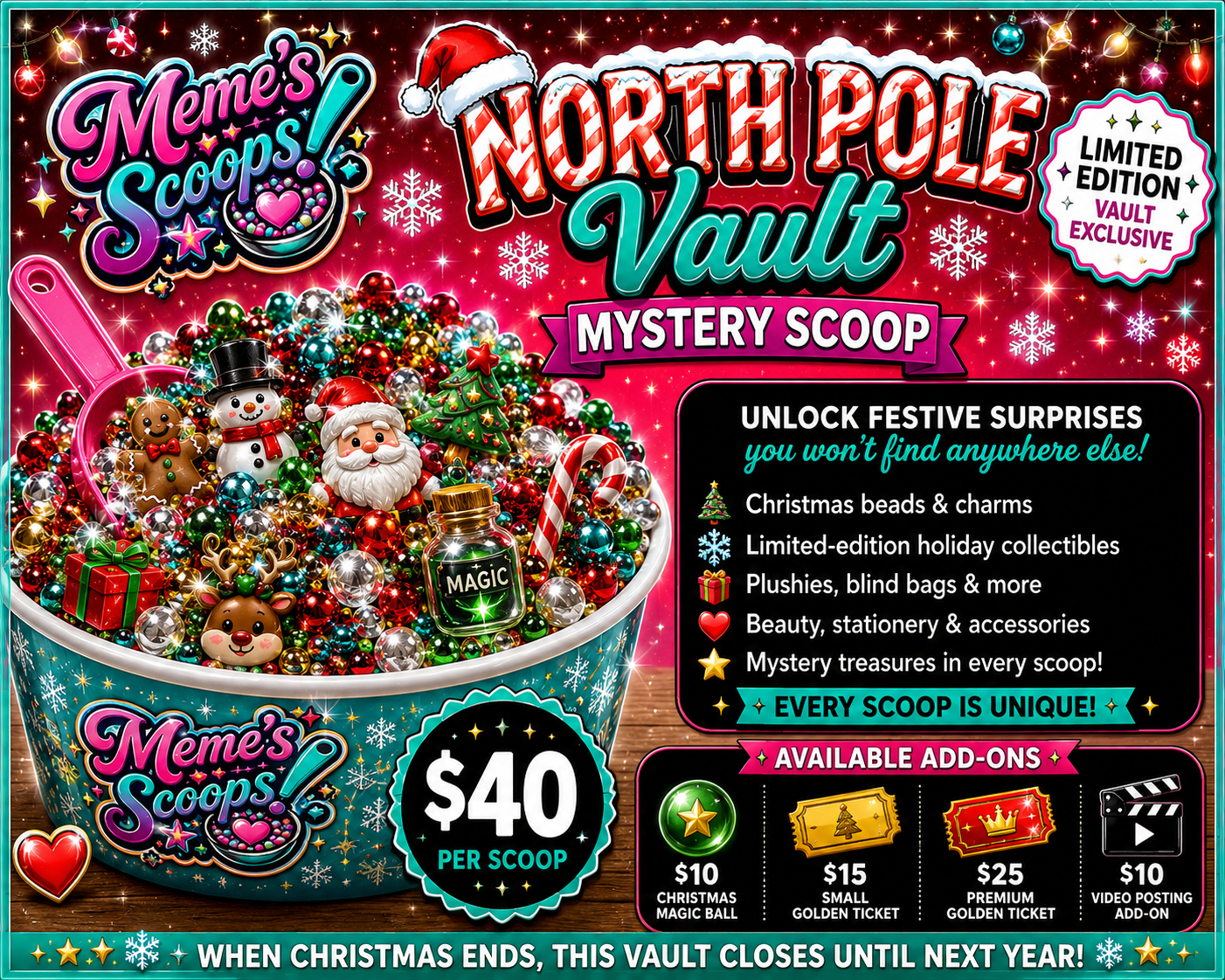 🎄 North Pole Vault Magic Scoop